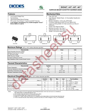 BAS40T-7-F datasheet  